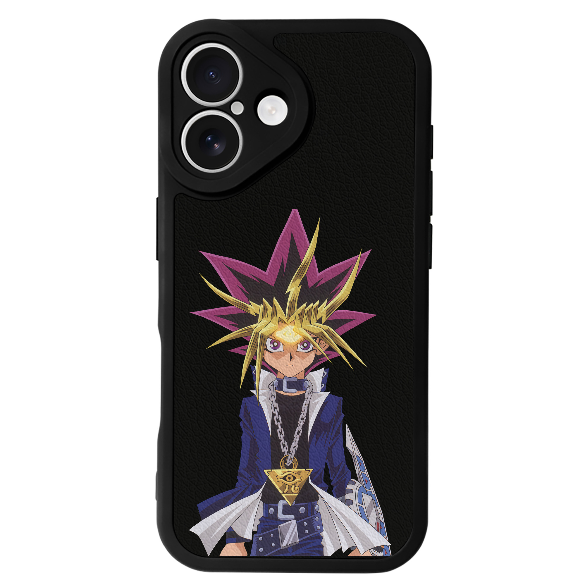 （画像用） 遊☆戯☆王 Yu-Gi-Oh! 【iPhone 16シリーズ対応】シリコンスマホケース（レザー調） 材質：シリコン